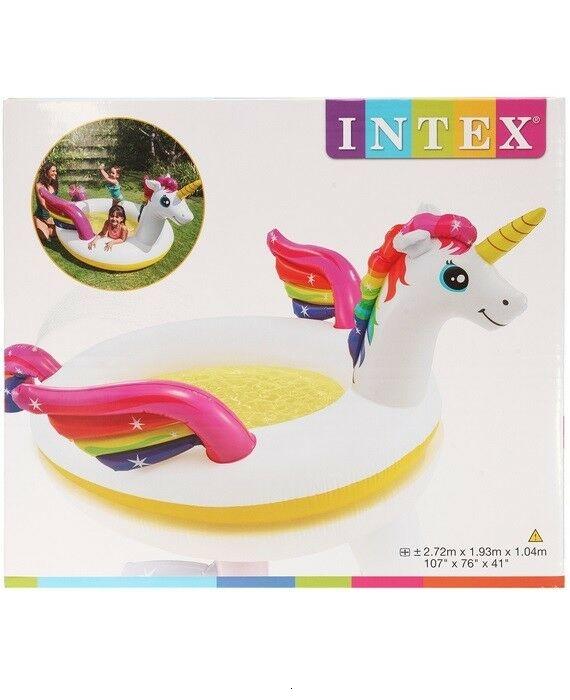 Изображение товара: Piscina hinchable para niños INTEX Unicornio portatil con PULVERIZADOR