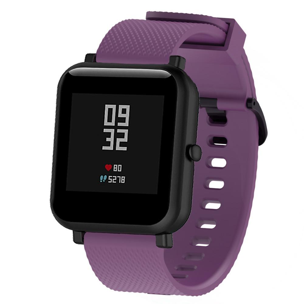 Изображение товара: Силиконовый ремешок для часов, браслет для huami Xiaomi Amazfit Bip, сменный спортивный браслет для Samsung Galaxy Watch Active/Gear Sport