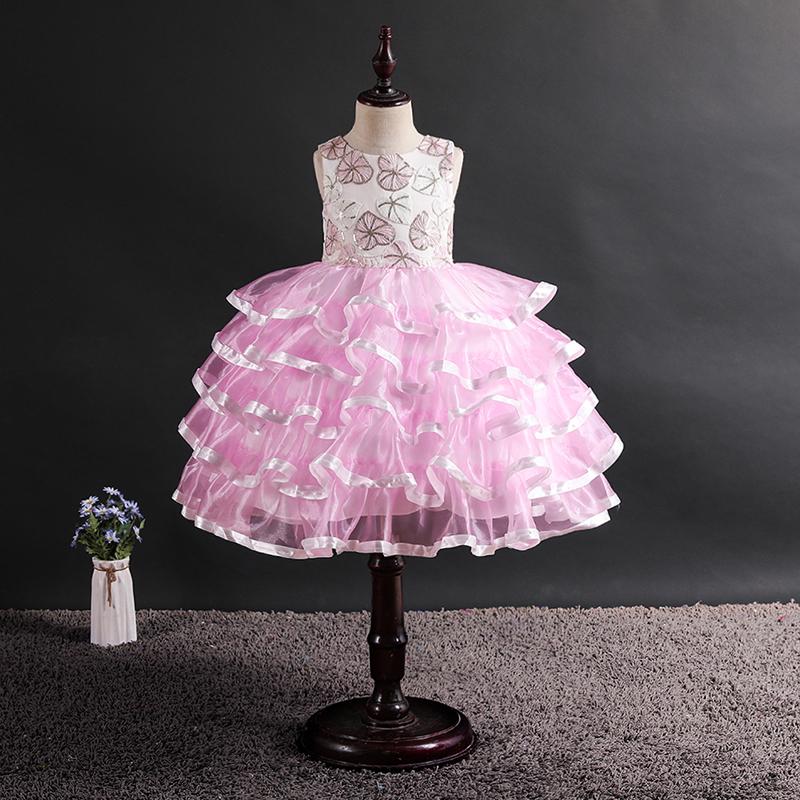 Изображение товара: Elegant Party Princess Dress Wedding Gown Kids Dresses For Girls Costume Bridesmaid Christmas Dress Clothing vestido 2-8 Year