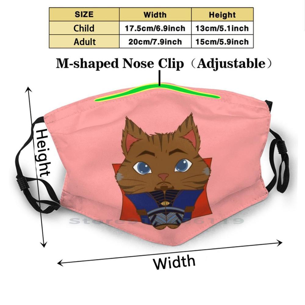 Изображение товара: Многоразовая маска Dr.Purrange с фильтром Pm2.5, детская маска для рта «сделай сам», Доктор Странный Стивен, Бенедикт, кэтвенгеры для кошек, финальная игра