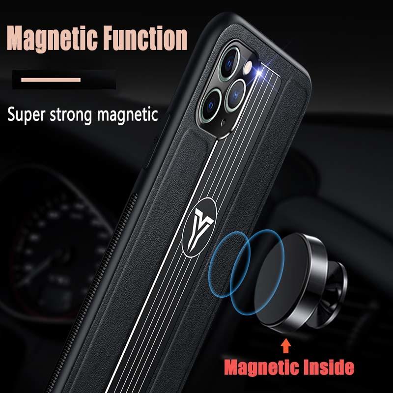 Изображение товара: Металлическая Задняя Магнитная кожаная крышка чехол для телефона Samsung S20 Ultra S10 Plus Note10 Lite Note20 A81 A91 с защитой камеры