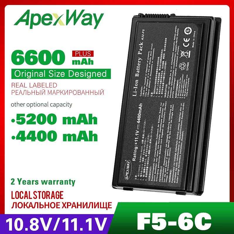 Изображение товара: ApexWay высокопроизводительный Новый аккумулятор для ноутбука ASUS X59 A32-F5 X50V X50VL X59 X59Sr F5 F5V F5 F5RI F5SL F5Sr X50R X50RL X50SL X50Sr