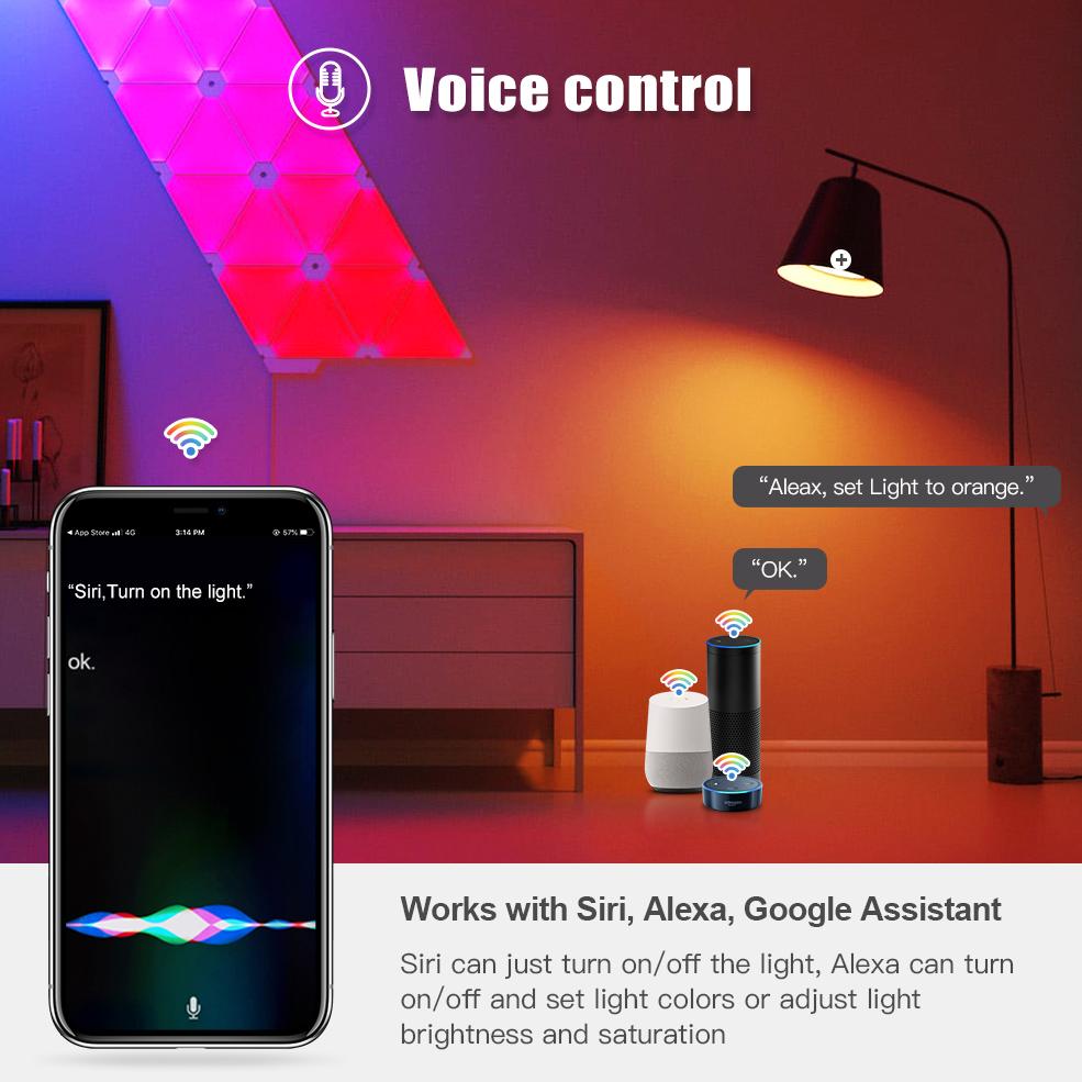Изображение товара: Умная Светодиодная лампа E27 с Wi-Fi, лампа с голосовым управлением и таймером, с функцией таймера, 12 Вт, работает с Alexa Google Home Siri