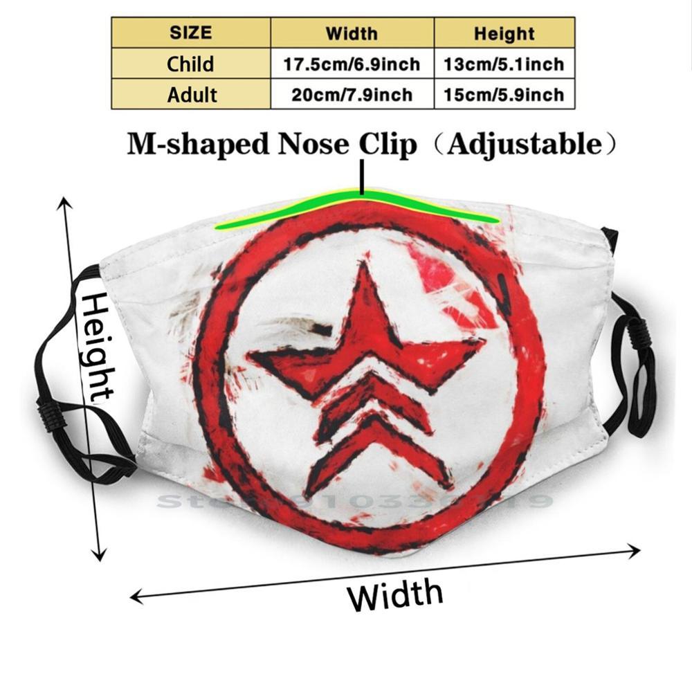 Изображение товара: Renegade печати многоразовый Pm2.5 фильтр DIY маска для лица для детей с принтом «Mass Effect жатки видео игры игровой Mass Effect