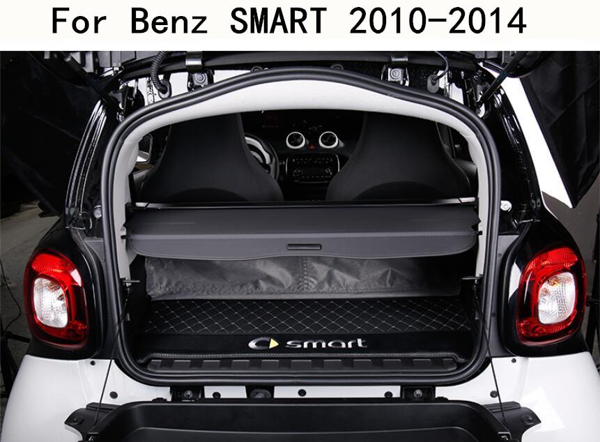 Изображение товара: Защитный щит для багажника автомобиля, защитный чехол для груза для 12-14 Benz SMART 2010 2011 2012 2013 2014 (черный, бежевый)
