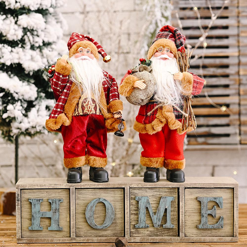 Изображение товара: 2020 домашняя Рождественская Подставка для украшений Санта Клаус Креативный новый рюкзак Санта Клауса кукла Санта украшения