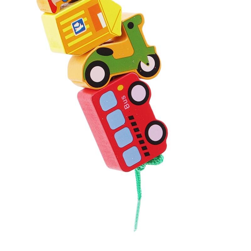 Изображение товара: Прекрасные деревянные игрушки, детские цветочные бусины, шнуровка, головоломка для раннего обучения, обучающие игрушки для детей