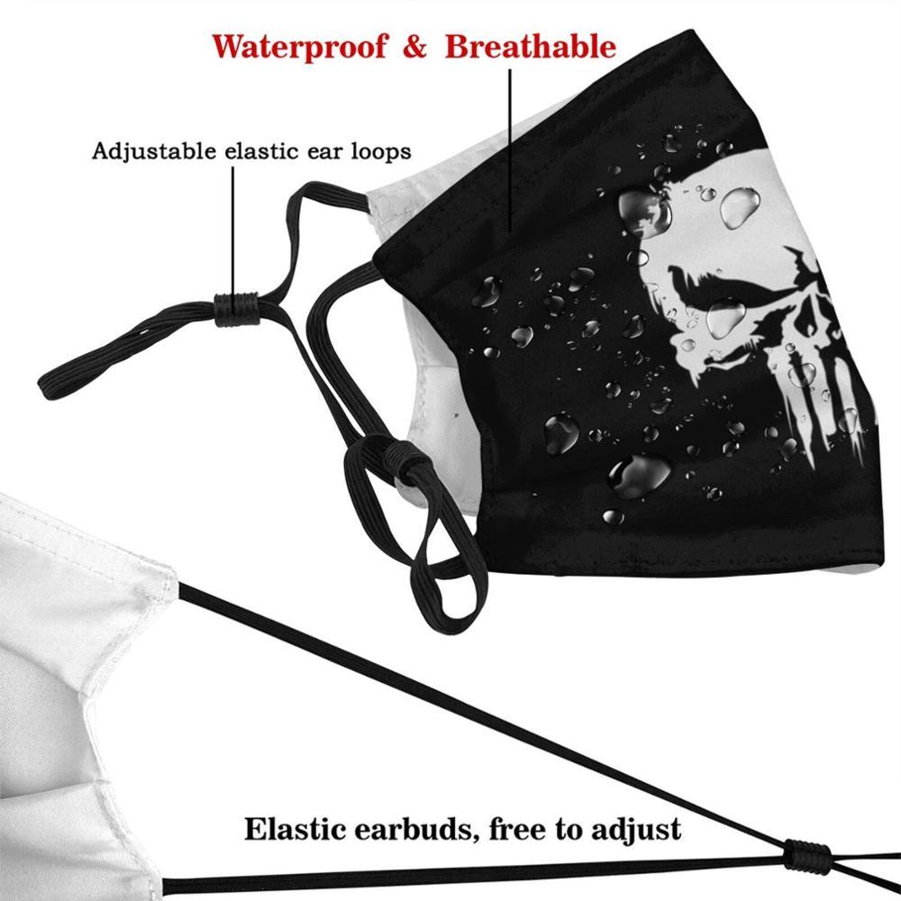 Изображение товара: Черная смешная моющаяся маска для лица для взрослых и детей с фильтром черная опасность
