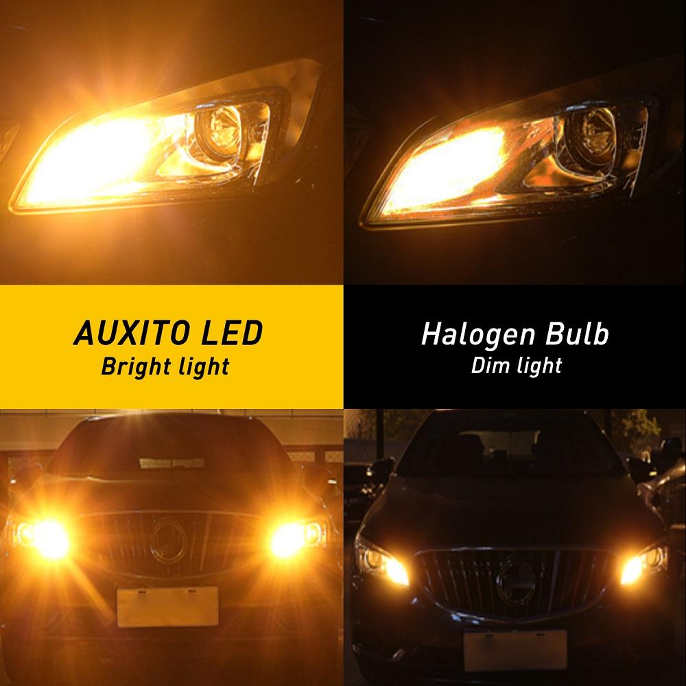 Изображение товара: Светодиодсветильник указатели поворота AUXITO T20 W21W, 2 шт., для VW Golf 4 5 6 7, чипсеты Canbus 3020 P21W PY21W 1156, светодиодный ная Автомобильная фара 2200K, янтарный