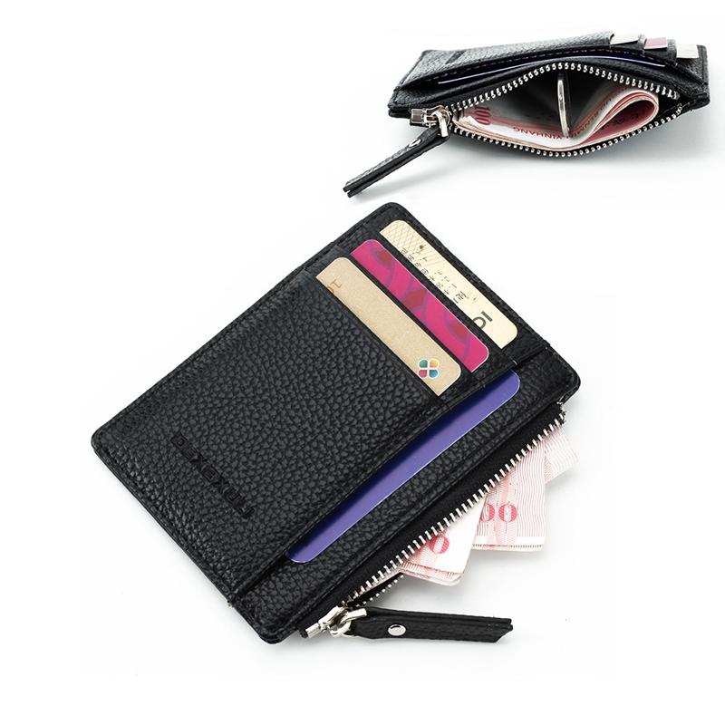 Изображение товара: New Unisex wallet business card holder pu leather coin pocket bus card Organizer purse bag  men women multi-color