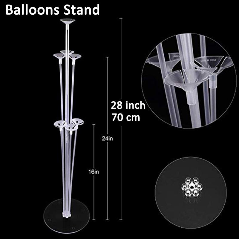 Изображение товара: Подставка для воздушных шаров, 2 комплекта, 7 держателей, аксессуары для 1-го дня рождения, украшения для детей, мальчиков, девочек, Baby Shower, для взрослых, свадьбы, 2, 3, 5, 18, 30