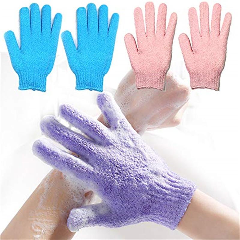 Изображение товара: 4 пары перчатки для душа и ванной Отшелушивающий Спа Массаж кожи очищающий скруббер для тела