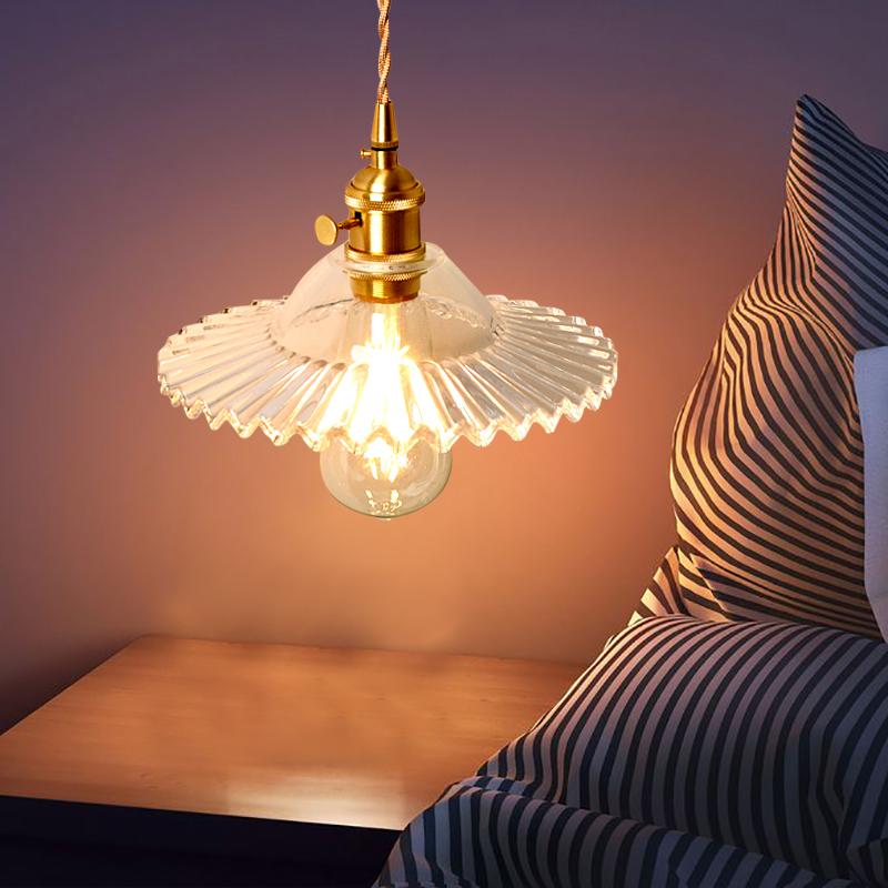 Изображение товара: Стеклянные подвесные светильники в скандинавском стиле, простой прикроватный светильник для спальни, столовой, коридора, освещение для магазина, коммерческое освещение