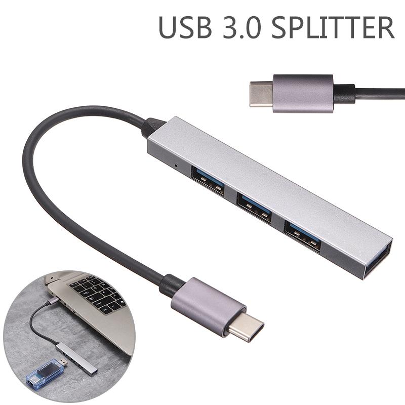 Изображение товара: Ультратонкий разъём USB 3,1-USB 2,0 Type-C, расширитель OTG интерфейса компьютера, многопортовый разъем питания, сплиттер для ноутбука