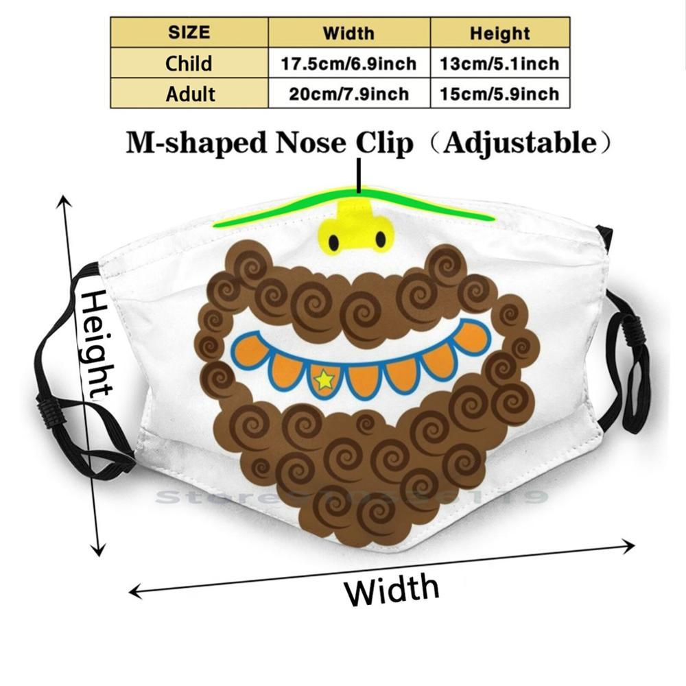 Изображение товара: Многоразовая маска для лица с фильтрами для бороды, рота, бороды, лица, травы