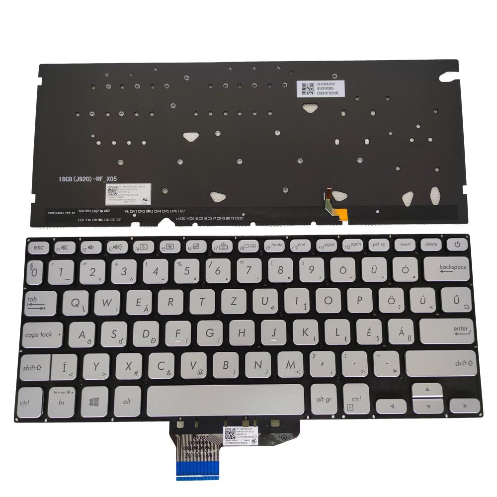 Изображение товара: Клавиатура с подсветкой для ASUS Vivobook 14s, X430, UA, A430, S430, иврит, Ху, черная, 0KNB0, 2608HE00, 260AHE00, 2608HU00
