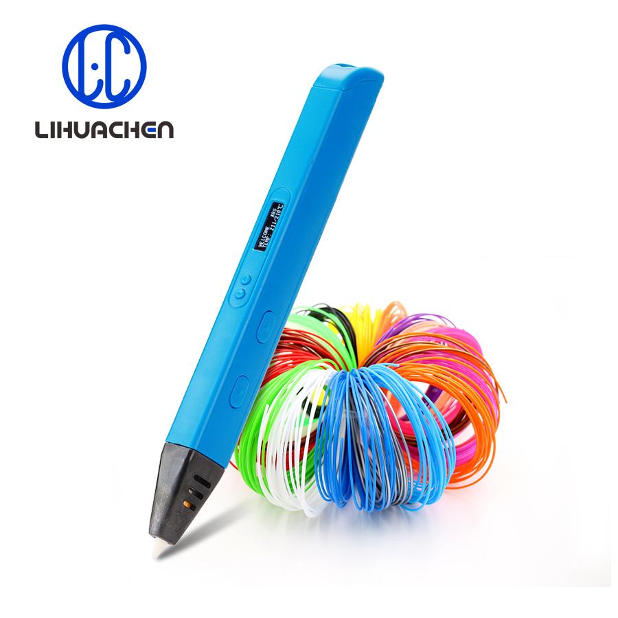 Изображение товара: Ручка для 3d-печати lihuachen и OLED-дисплей, ручка для рисования с креативным граффити, Художественное Производство и образование, нить из АБС/пла