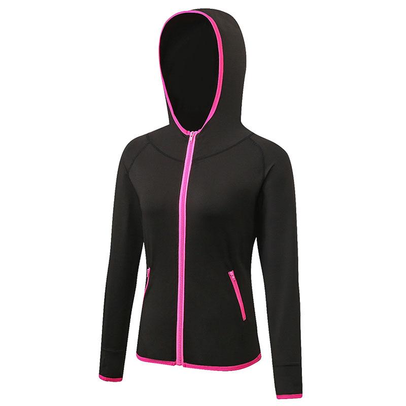 Изображение товара: Женская осенне-зимняя спортивная куртка для фитнеса, тренировок, бега, подходящая цветная толстовка на молнии, быстросохнущая куртка для фитнеса