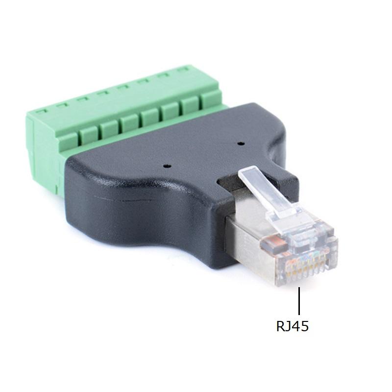 Изображение товара: 2 шт./лот переходник с коннектора Ethernet RJ45 на 8 контактов с винтовой клеммой переходник RJ45 для видеонаблюдения dvr