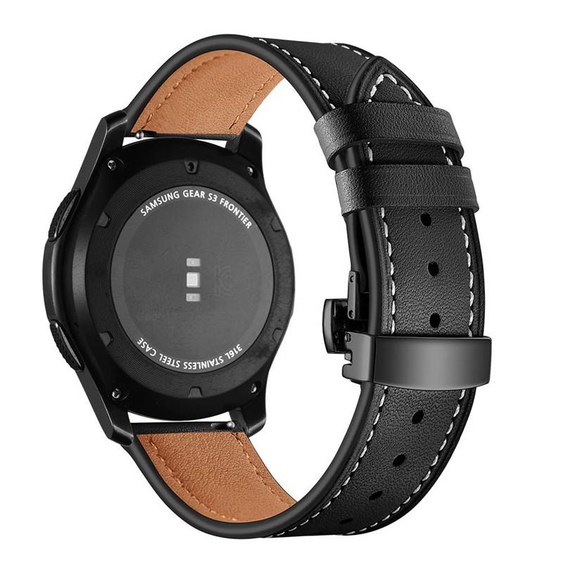 Изображение товара: Ремешок из натуральной кожи для Samsung Galaxy Watch 46 мм, 22 мм, ремешок для наручных часов Samsung Gear S3 Classic / Gear S3 Frontier