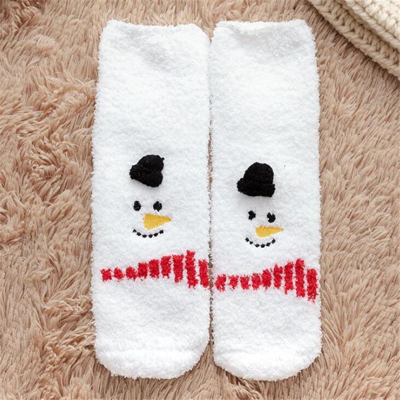 Изображение товара: Теплые женские носки, полосатые 3D носки, осенне-зимние стильные Рождественские Зимние носки для женщин, милые женские носки