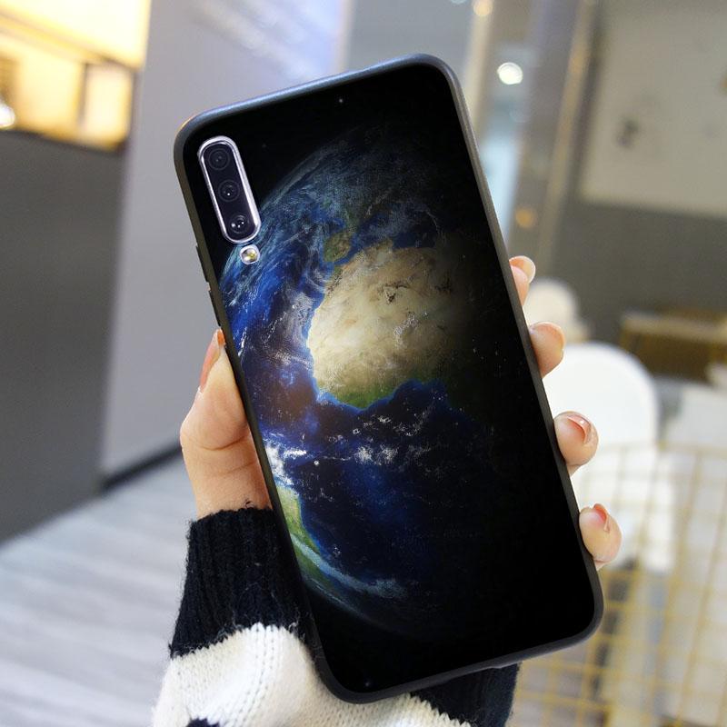 Изображение товара: Чехол для телефона Samsung Galaxy A10 A20 A30 A40, мягкий силиконовый черный чехол-накладка с космическим звездами для Samsung Galaxy A80 A70 A60 A50, чехол
