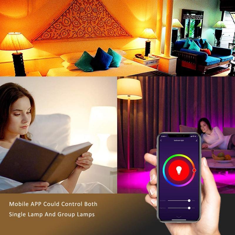 Изображение товара: VV6-S мобильный телефон WiFi Голосовое управление RGB энергосберегающий светодиодный светильник с затемнением многоцветный умный светильник 6W E14 2020 NEW