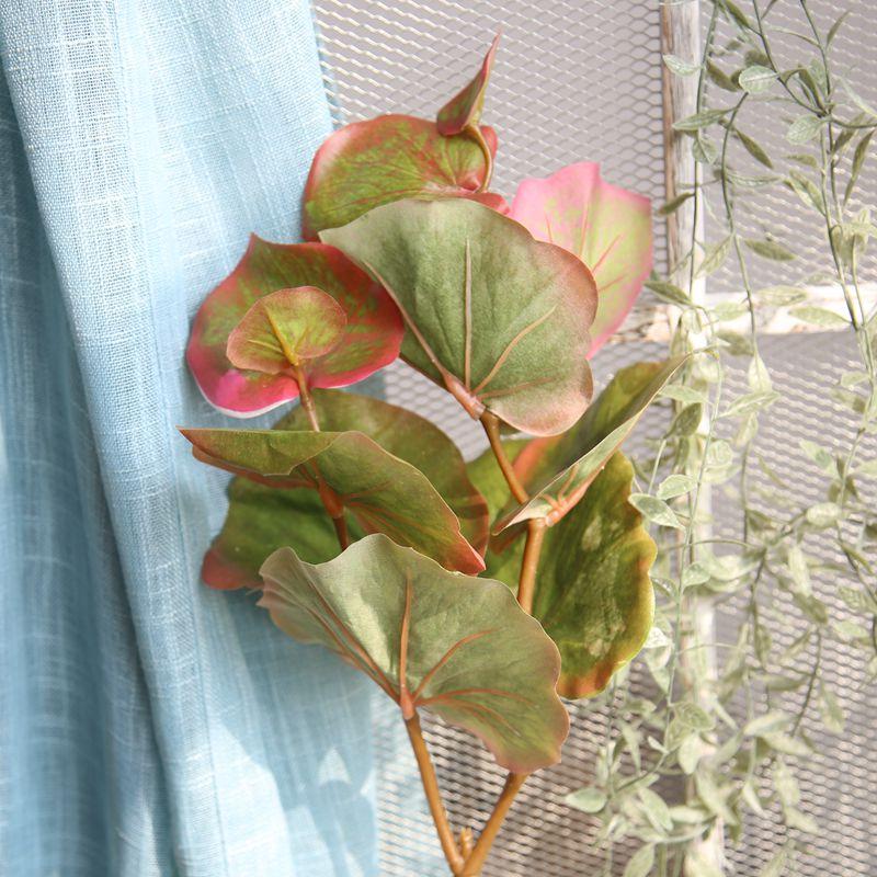 Изображение товара: 1 шт. искусственный цветок, двойные Раздвоенные бабочки, листья, искусственное украшение для дома, зеленое растение, декор для вечеринки и свадьбы