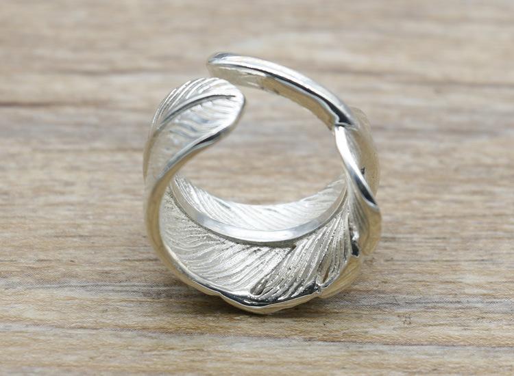 Изображение товара: Оригинальное кольцо из тайского серебра с индийскими перьями, ювелирные изделия из стерлингового серебра, мужское и женское кольцо, оптовая продажа