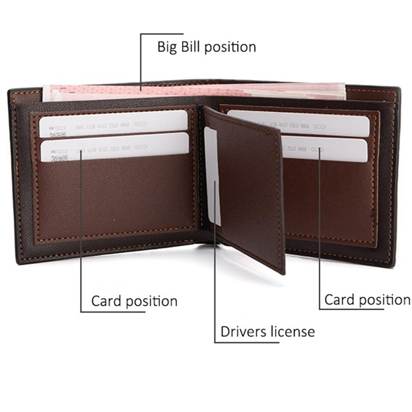 Изображение товара: JNKET стиль; Новинка; В стиле ретро; В Для мужчин короткий кошелек из искусственной кожи клатч кошелек бумажник держатель для карт бумажник Зажим для денег бумажник
