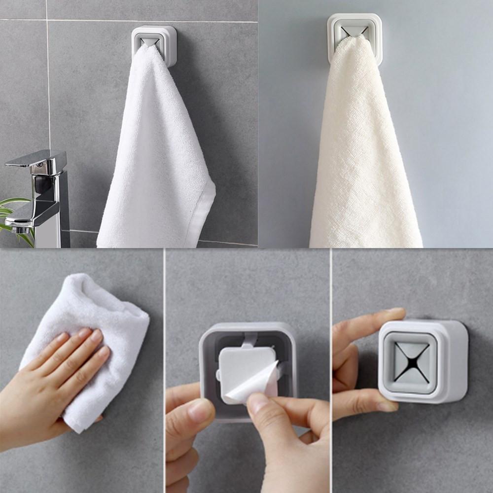 Изображение товара: Креативная самоклеящаяся вешалка для полотенец, крючок для полотенец, вешалка для хранения полотенец в ванной комнате