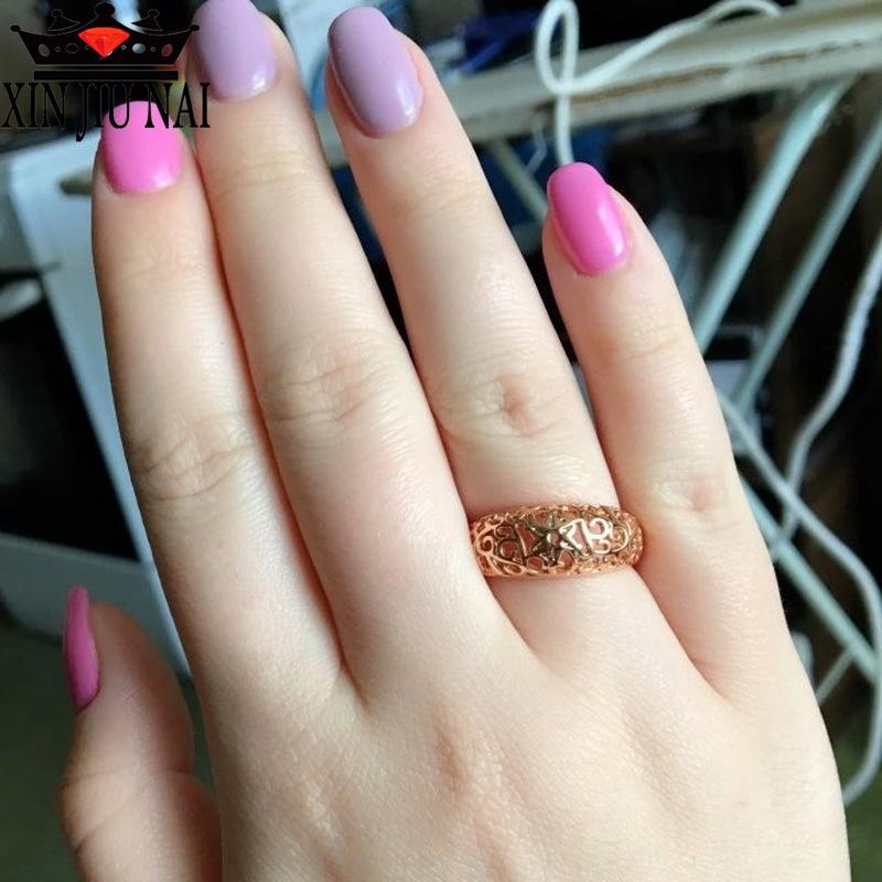 Изображение товара: Качественное кольцо с цветком, медное кольцо розового золота, модное ювелирное изделие, полная оптовая продажа, подарок на день Святого Валентина, серебряные ювелирные изделия