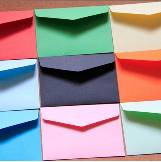 Изображение товара: 5 шт./лот, мини конверты ярких цветов, сделай сам, многофункциональный бумажный конверт для письма, бумажные открытки, школьный материал
