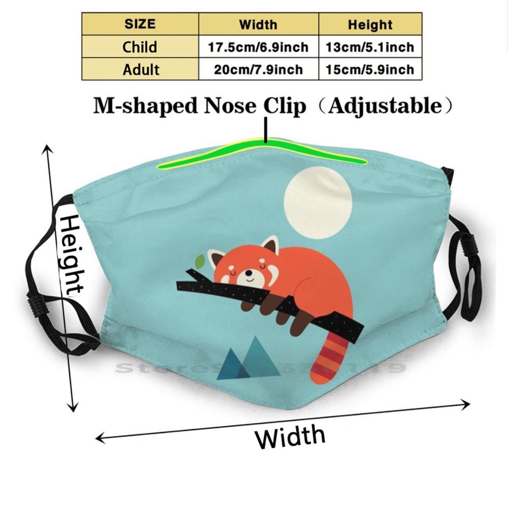 Изображение товара: Маска детская, многоразовая, с фильтром Pm2.5 и принтом Красной панды