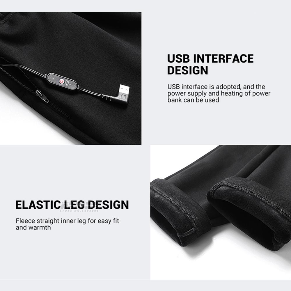 Изображение товара: Нижнее белье с подогревом, мотоциклетные брюки, комплект термобелья с электропитанием от батареи USB с подогревом, длинные штаны для женщин на зиму