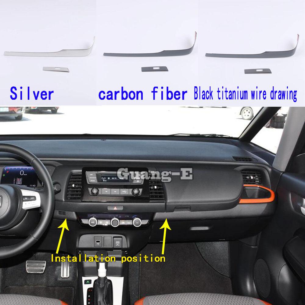 Изображение товара: Стайлинг автомобиля перчаточный ящик Крышка детектор отделка средняя консоль панель управления приборной панели 2 шт. для Honda Fit Jazz 2020 2021