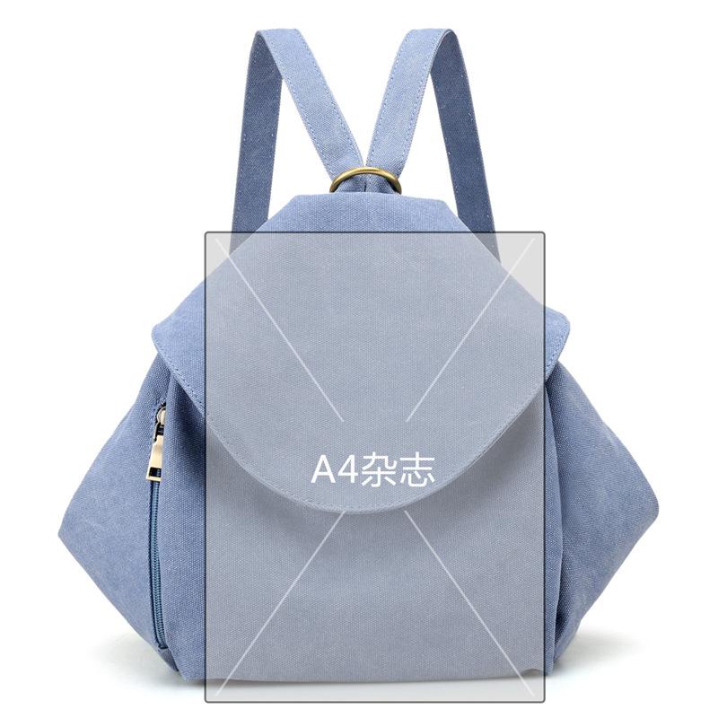 Изображение товара: Многофункциональный модный холщовый рюкзак, износостойкий рюкзак, Женские Простые школьные сумки в стиле ретро, повседневный рюкзак для студентов