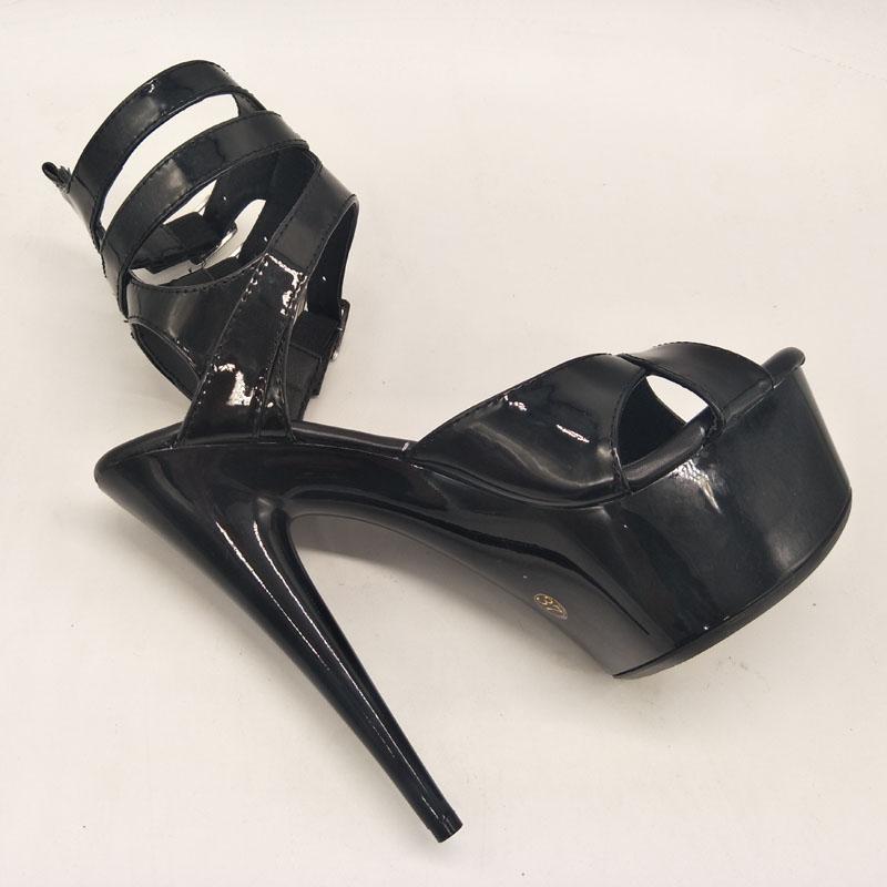 Изображение товара: LAIJIANJINXIA Новый Романтический высотой 15 см, пикантная обувь на тонком высоком каблуке; Сандалии на платформе 5 см; Обувь ночной клуб Танцы у шеста; Элегантная женская обувь с открытым носком; Сандалии