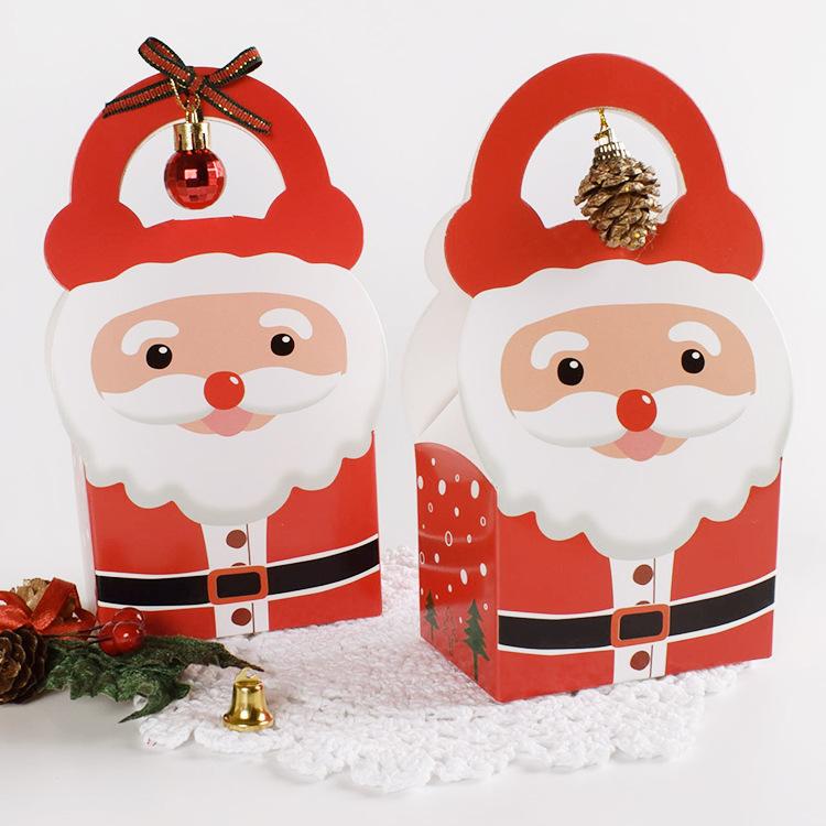 Изображение товара: 25pcs Christmas gift design Santa Claus Paper Box candy Cookie Macaron party gift Packaging handmade candle soap use