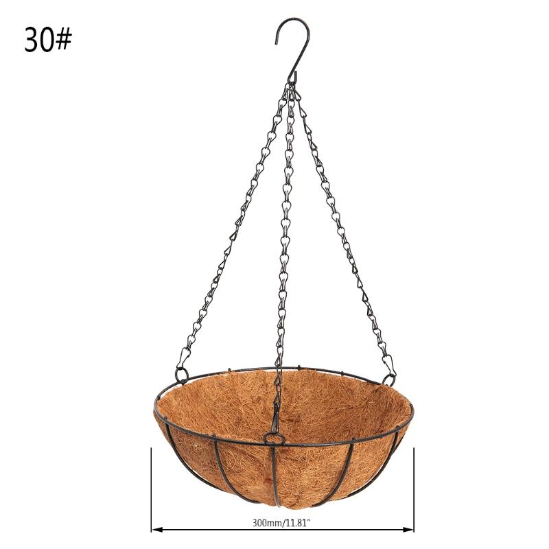 Изображение товара: Подвесной кокосовый растительный цветочный горшок, подкладка для корзины, садовый декор, железная картина