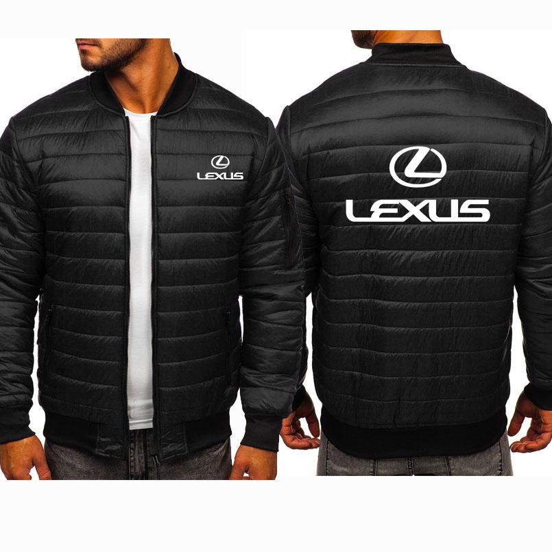 Изображение товара: Зимние флисовые Утепленные Пальто Lexus с принтом логотипа автомобиля, Повседневный хлопковый шерстяной мужской пуловер, высококачественное хлопковое мужское пальто, куртка
