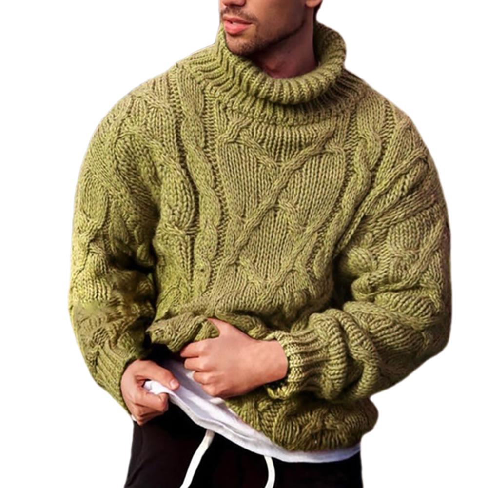 Изображение товара: Мужской трикотажный свитер с высоким воротом, на осень/зиму