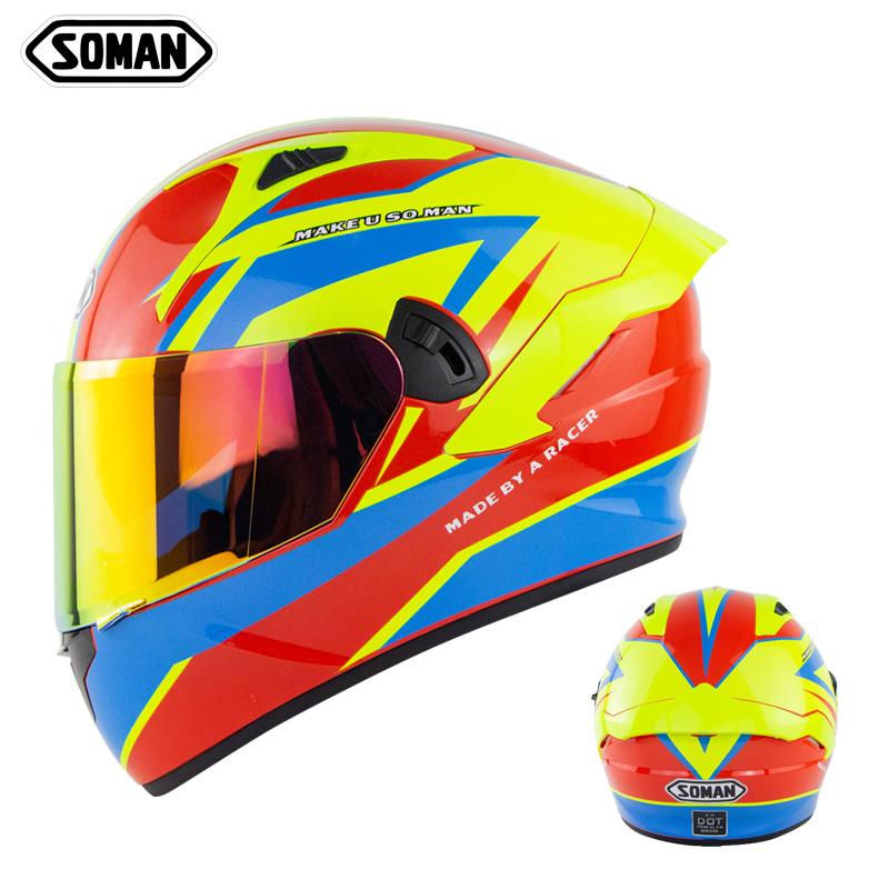 Изображение товара: Новейшие мотоциклетные шлемы с двойными линзами с полным лицевым покрытием Casco SOMAN SM968