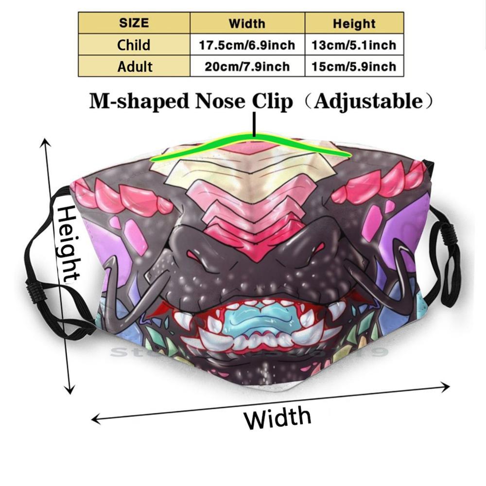 Изображение товара: Маска с животными-Дракон-красный Радужный рот многоразовая маска для рта и лица с фильтрами детская маска с животными Дракон Wyrm Дрейк ящерица
