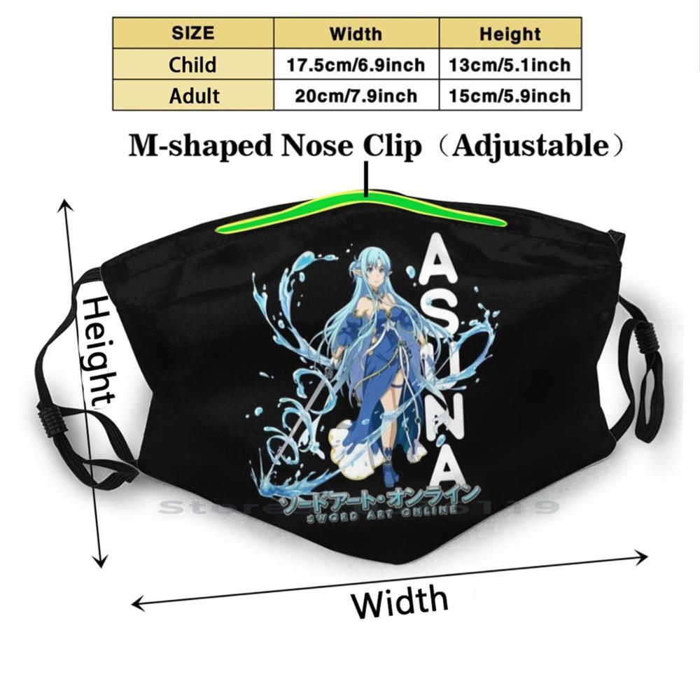 Изображение товара: Меч искусство онлайн Asuna многоразовая маска для лица с фильтрами для детей меч искусство онлайн Сан Кирито Асуна аниме