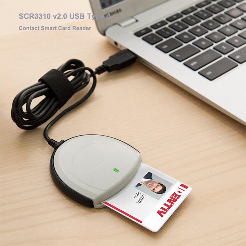 Изображение товара: Считыватель смарт-карт SCR3310 v2.0 PC/SC, устройство для чтения ID-карт, ISO 100, тип A, 7816 шт.