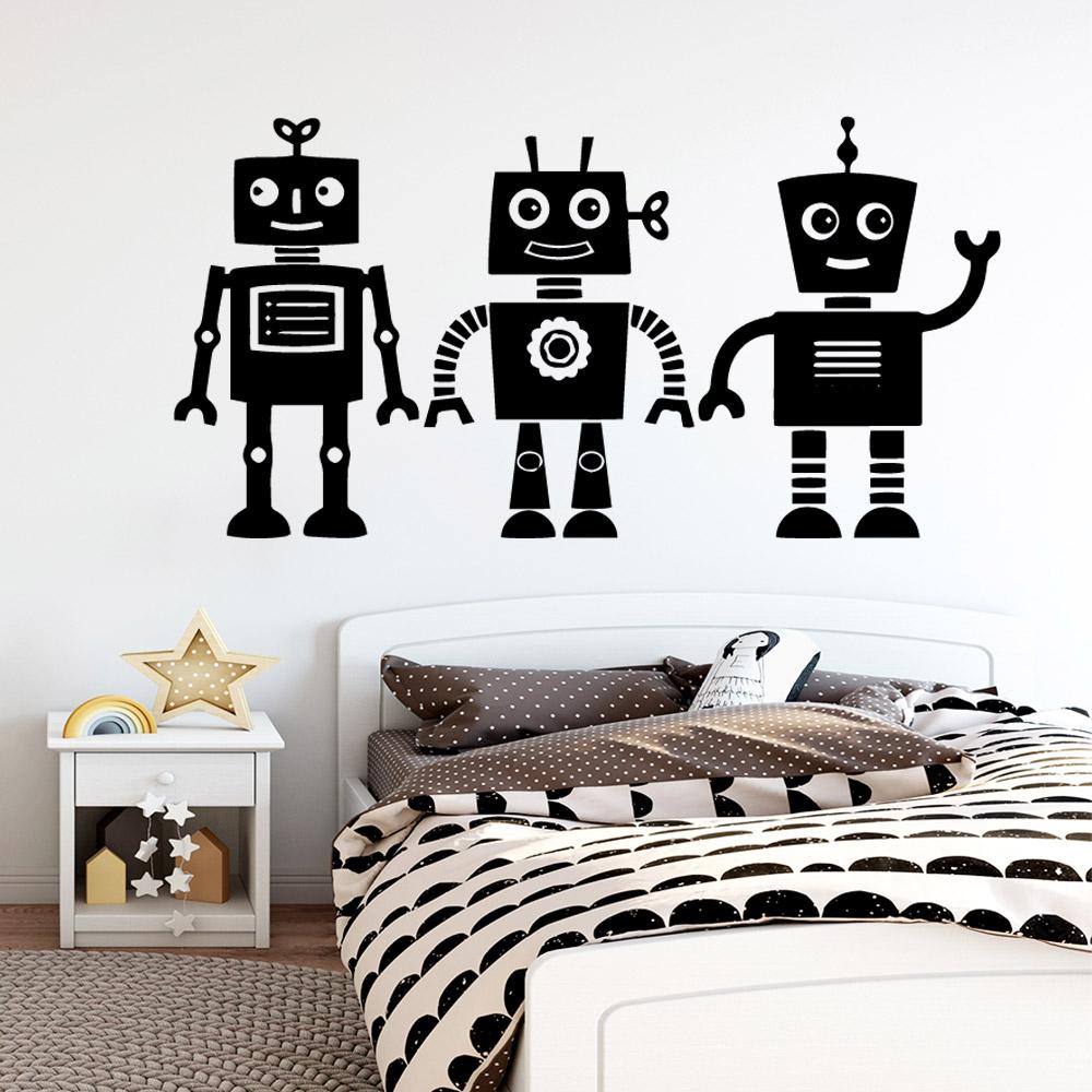 Изображение товара: Красочный робот виниловые обои рулон мебель декоративные для гостиной спальни настенные наклейки домашний декор