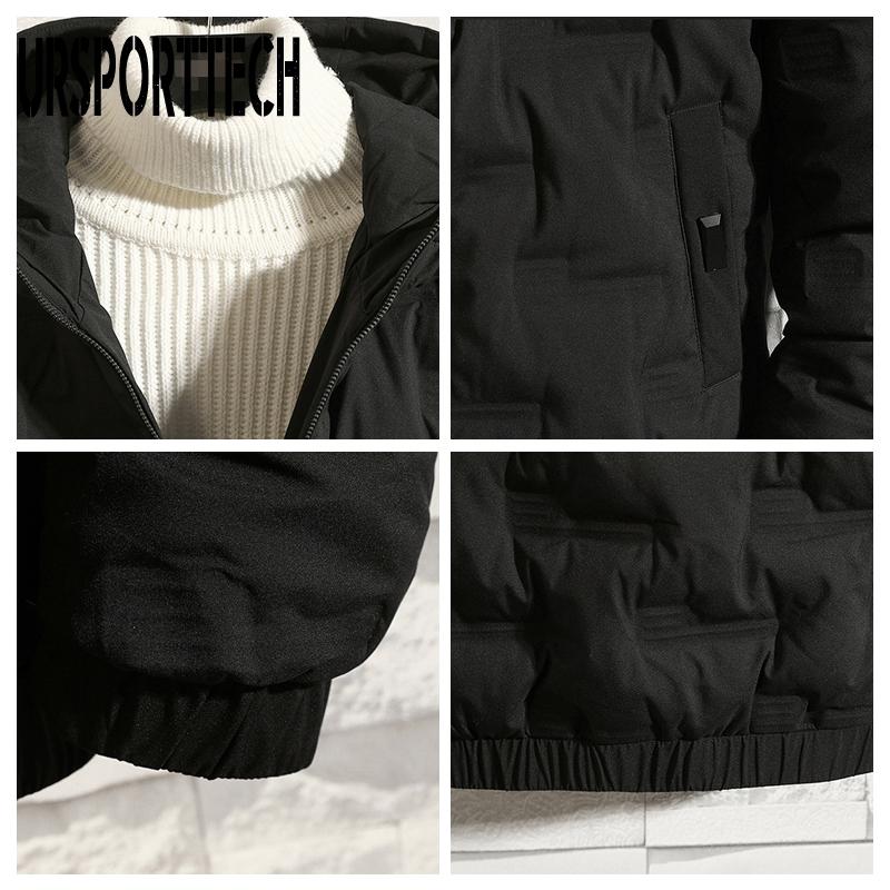Изображение товара: Куртка URSPORTTECH мужская пуховая, качественный толстый теплый пуховик с 80% белым утиным пухом, пальто с капюшоном, зимняя