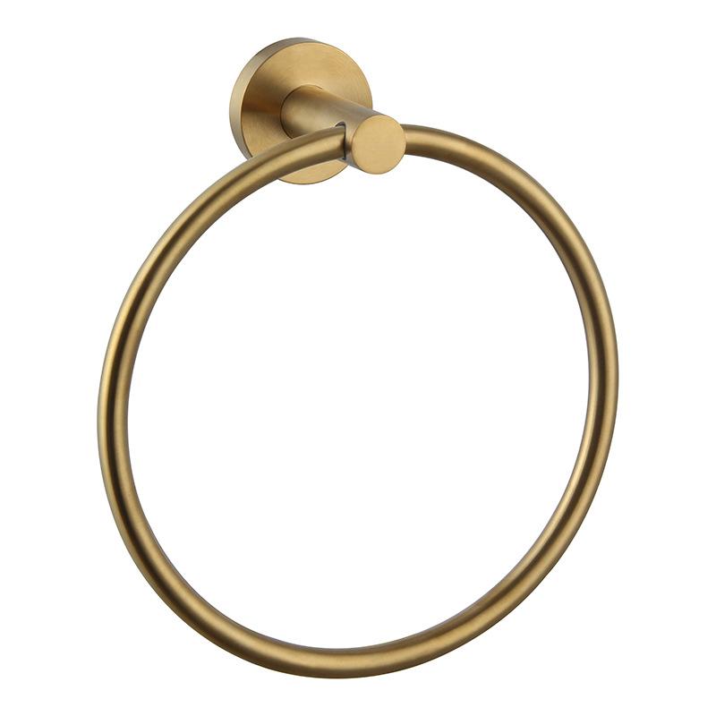 Изображение товара: Brushed gold 304 stainless steel towel ring towel holder Wall mounted Bathroom hardware accessories
