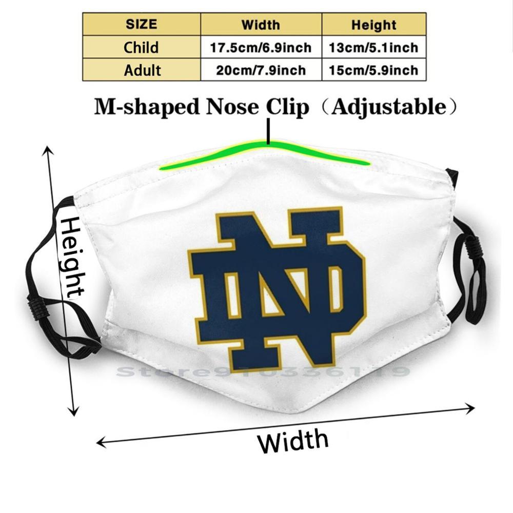Изображение товара: Борьба с ирландским-Нотр-Дам. Смешная моющаяся маска для лица для взрослых и детей с фильтром Notre Dame Nd Notre Dame 2021